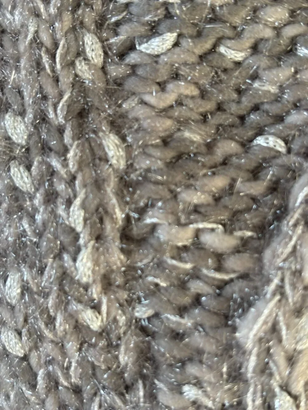 NWT Barnes & Noble Reading Socks Faux Sherpa Lining Knit Fuzzy Metallic 9-11